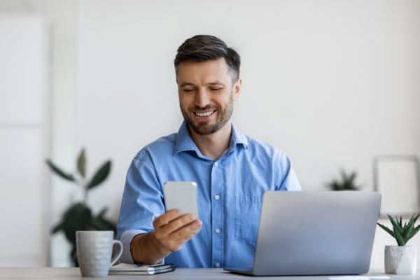 Luke Checks His Devices For Email 600X400